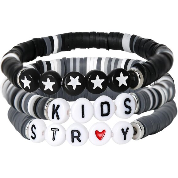 Handmade 3 Pcs Bead Friendship Bracelets - Perfect Concert Outfit Accessory - Picture 1 of 6